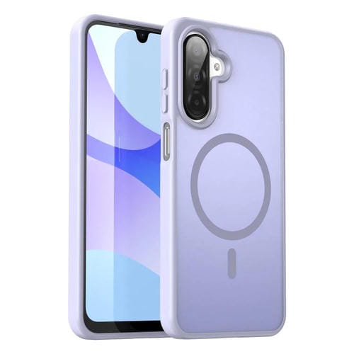 Funda híbrida de TPU translúcida con acabado mate MagSafe para Samsung Galaxy A26 5G (lavanda)