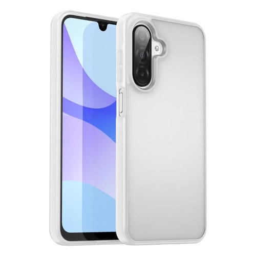 Funda híbrida de TPU translúcida y esmerilada para Samsung Galaxy A26 5G (blanco mate)