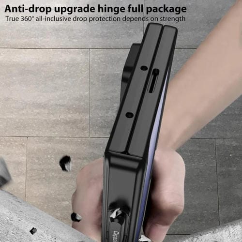 Funda plegable magnética GKK para Samsung Galaxy Z Fold7 5G con ranura para bolígrafo (gris titanio)