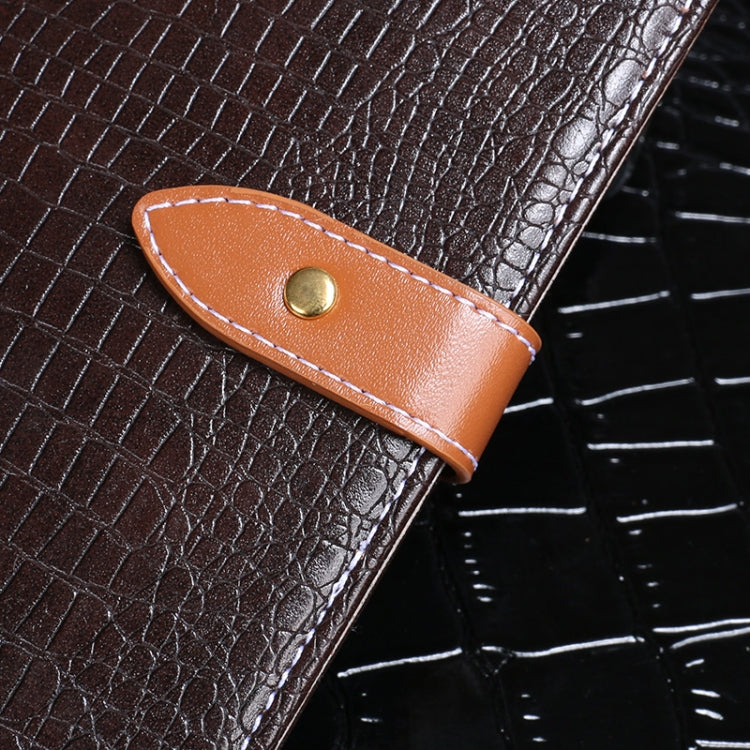 Para Nokia C3 idewei Funda de cuero con tapa horizontal con textura de cocodrilo con soporte, ranuras para tarjetas y billetera (azul oscuro)