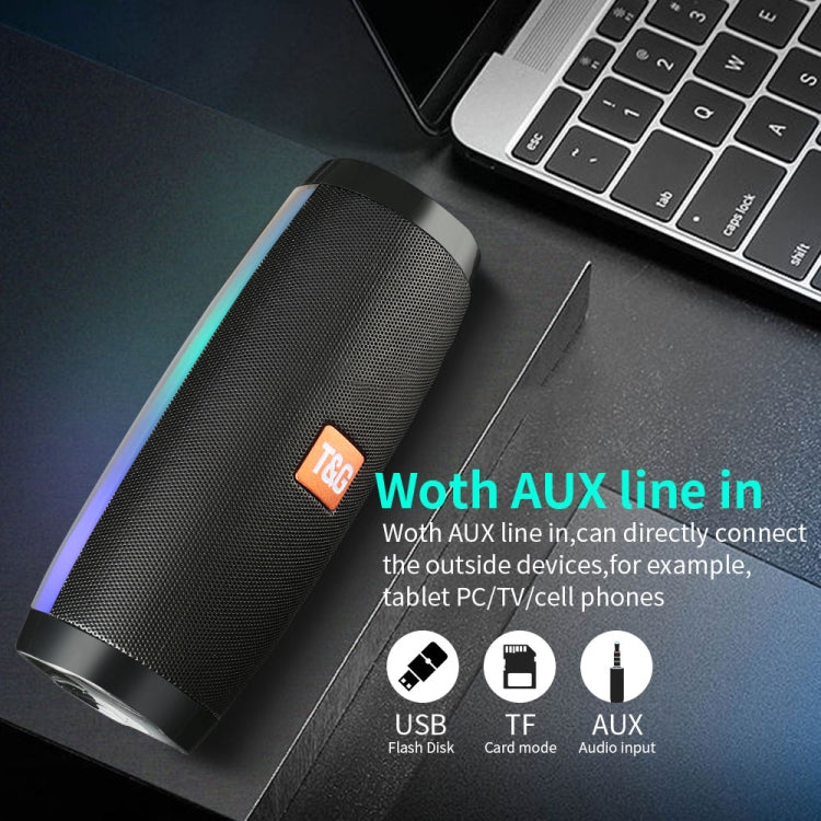 Mini Altavoz Bluetooth T & G Tg157 Bluetooth 4.2 Inalámbrico Portátil con Melody Luces de Colores (Rojo)