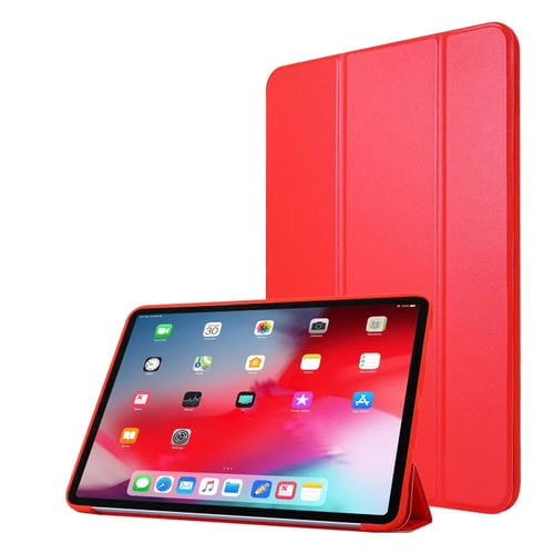 Funda para iPad Pro 11 (2020) PC + PU de Cuero con Tres Plegables (Rojo)