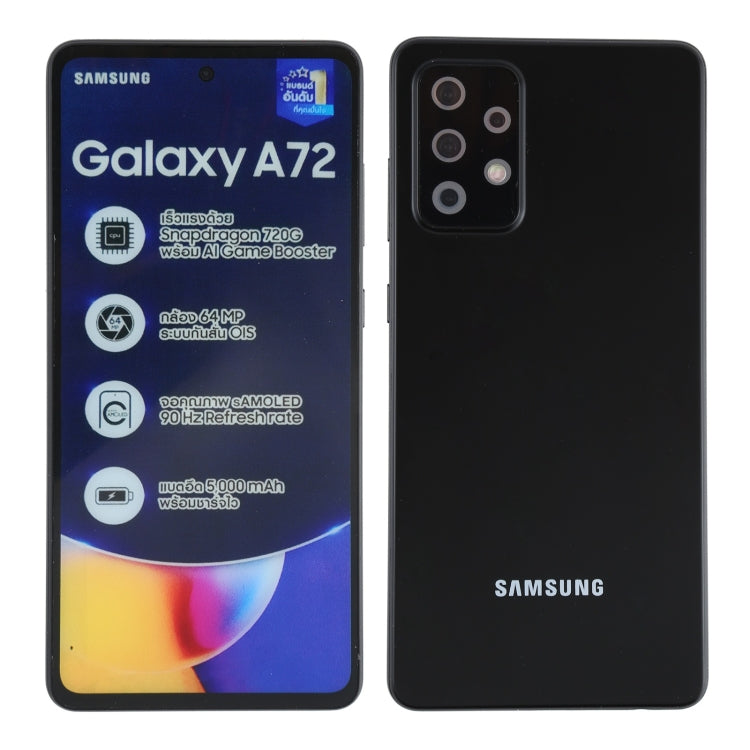 Para Samsung Galaxy A72 5G Pantalla a color Modelo de pantalla ficticia falsa que no funciona (Negro)