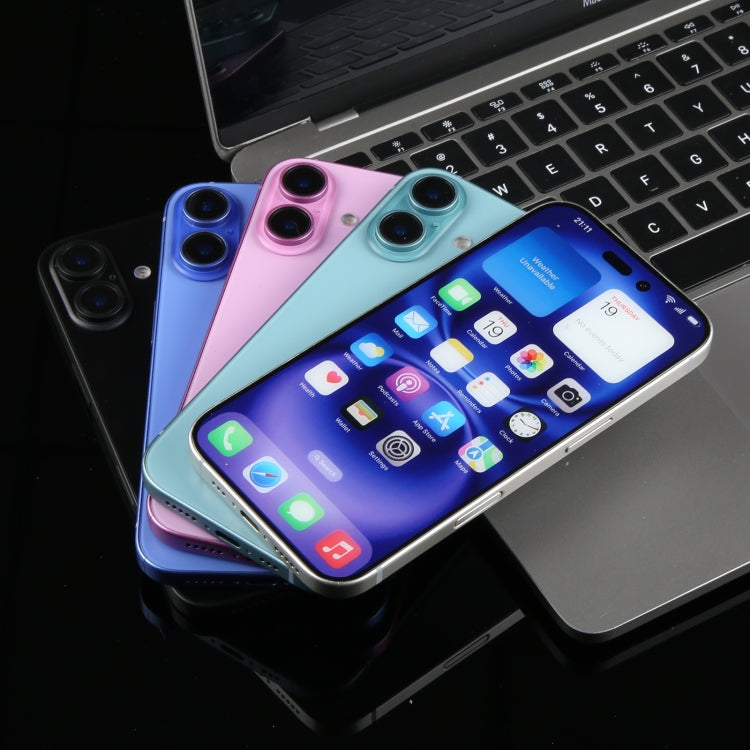 Modelo de Pantalla Falsa para iPhone 16 (Rosa) sin Función