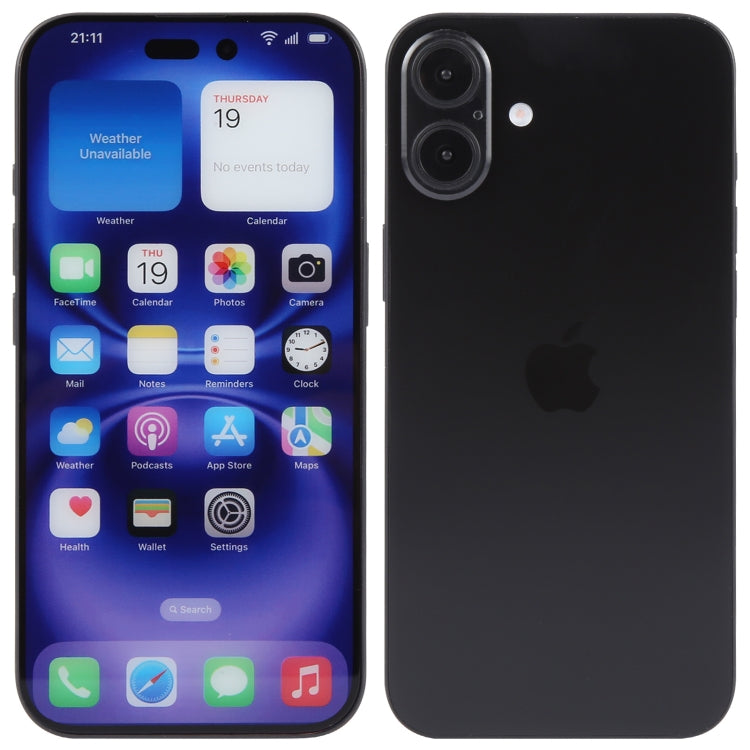 Modelo de Pantalla Falsa sin Función con Pantalla a Color para iPhone 16 Plus (Negro)
