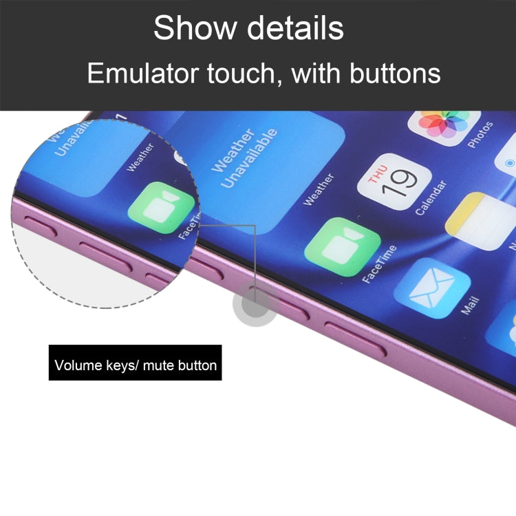 Modelo de Pantalla Falsa que no Funciona con Pantalla a Color para iPhone 16 Plus (Rosa)