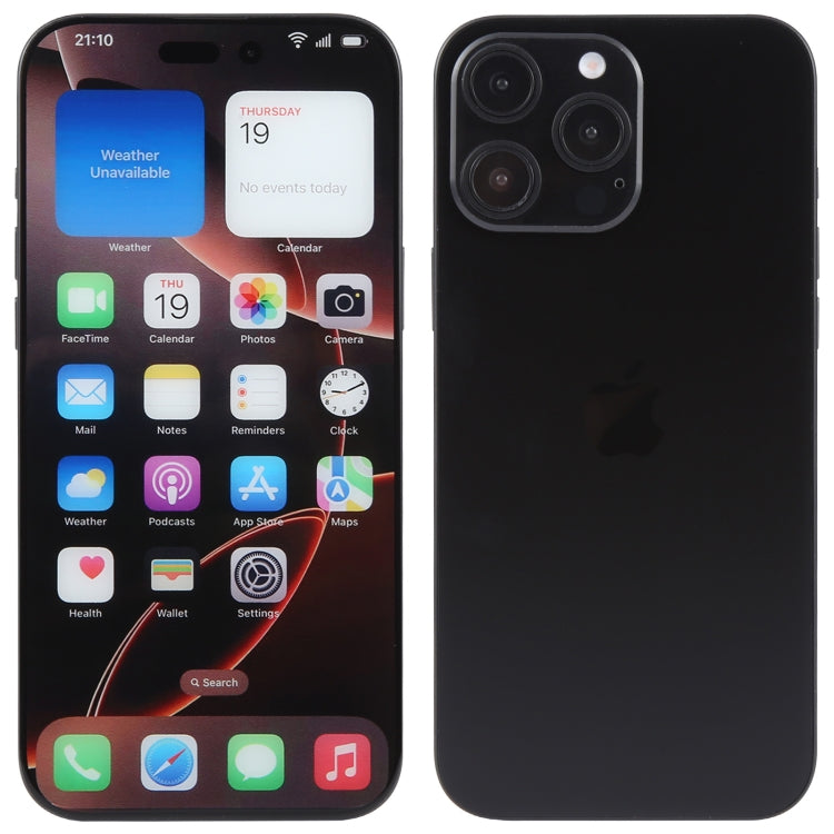 Modelo de Pantalla Falsa sin Función con Pantalla a Color para iPhone 16 Pro (Negro)