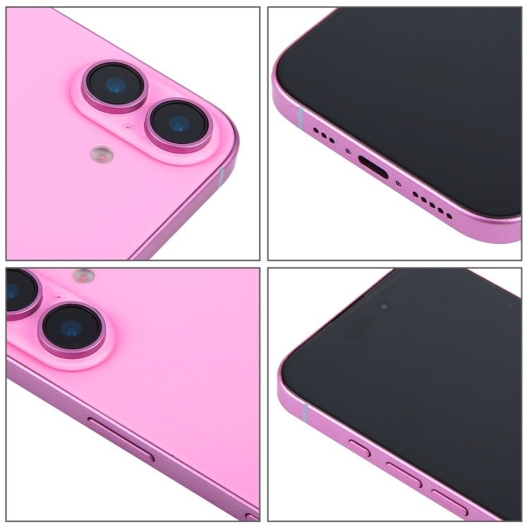Modelo de Pantalla Falsa para iPhone 16 (Rosa) sin Función