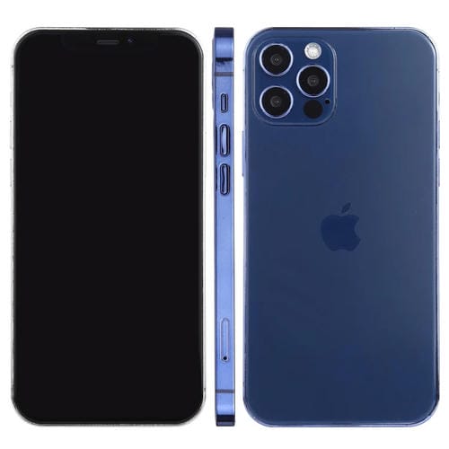 Para iPhone 12 Pro Max, pantalla negra, modelo de pantalla ficticia falsa que no funciona, versión ligera (azul aguamarina)