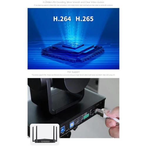 Cámara PTZ Feelworld UHD4K12X 4K con Zoom Óptico 12X, Enfoque Automático, SDI, HDMI, USB y Control Remoto IP (Enchufe Australiano)