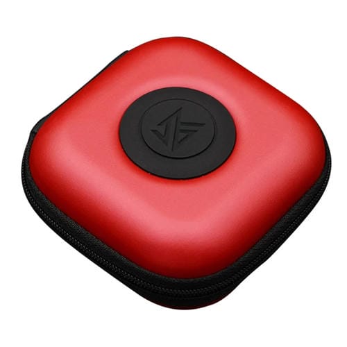 Cargador Cable de Datos Kz Estuche Portátil Recepción Pu Auriculares (Rojo)