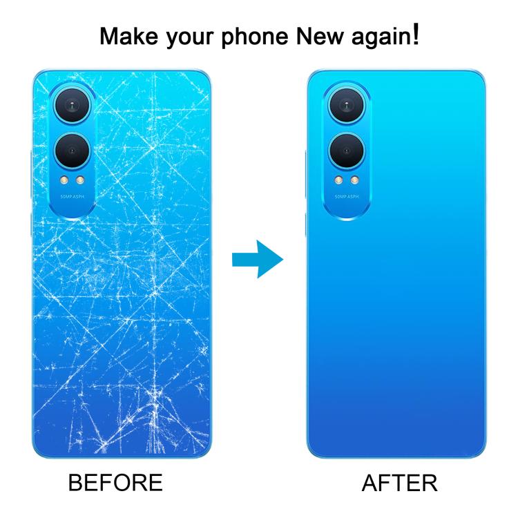 Coque Arrière en Plastique avec Couvercle d'Objectif d'Appareil Photo OnePlus Nord CE4 Lite (Orange)