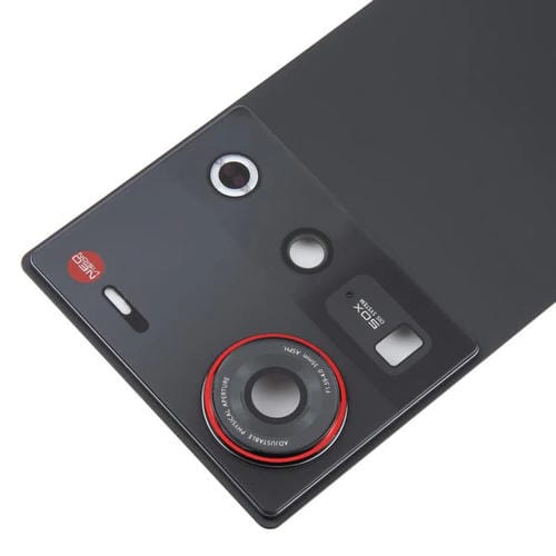 Back Glass Battery Cover with Camera Lens Cover for ZTE Nubia Z70 Ultra NX733J NX736J (Black)