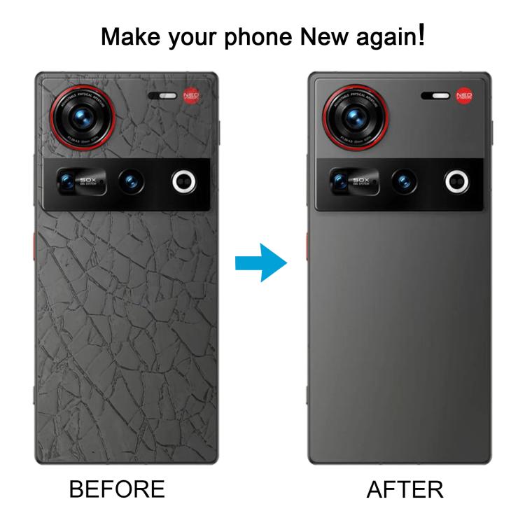 Couvercle arrière en verre de batterie avec couvercle pour objectif d'appareil photo pour ZTE Nubia Z70 Ultra NX733J NX736J (Noir)