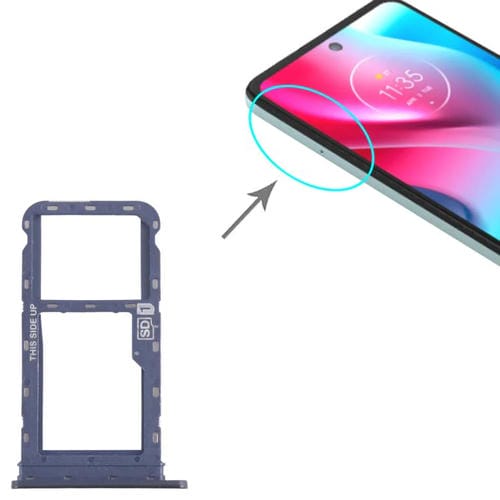 Plateau Carte SIM et Micro SD Motorola Moto G60s XT2133-2 XT2133-1 (10 unités) (Bleu)