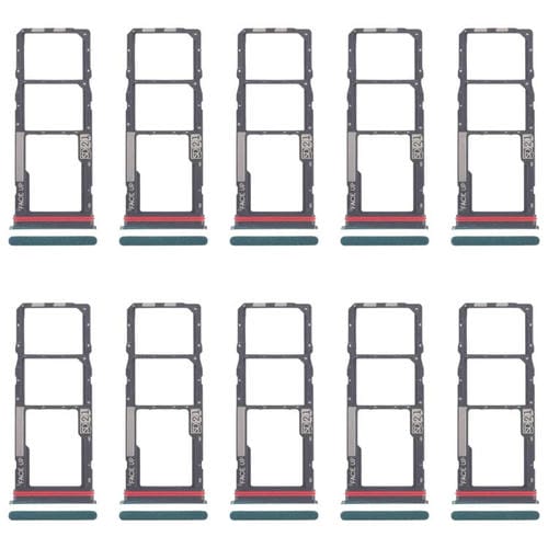 Bandeja para tarjeta SIM original (10 unidades) + bandeja para tarjeta SIM + bandeja para tarjeta Micro SD (verde) para Motorola Moto G04