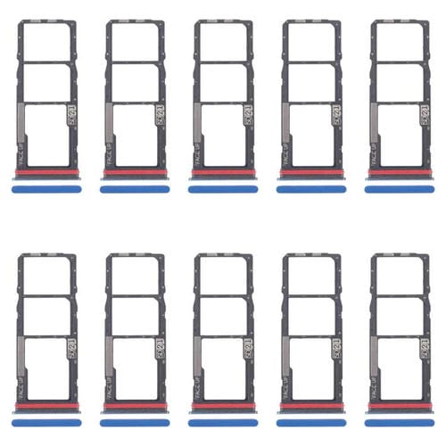 Bandeja para tarjeta SIM original (10 unidades) + bandeja para tarjeta SIM + bandeja para tarjeta Micro SD (azul) para Motorola Moto G04s