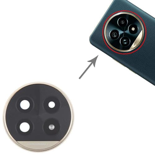 Rückseitige Kameraglasabdeckung Realme 13 Pro (Schwarz)