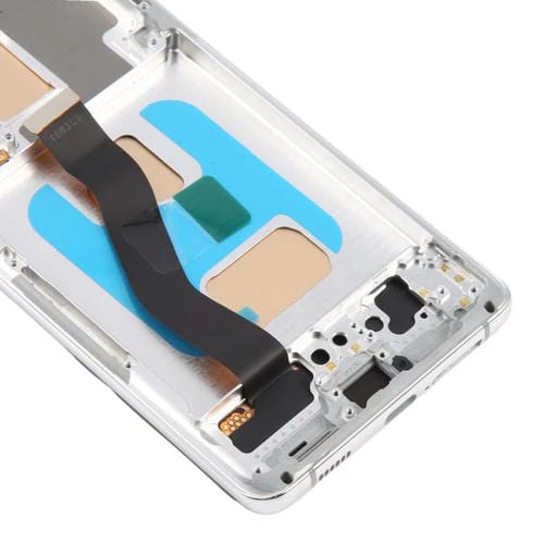 Pantalla LCD TFT de 6,66 pulgadas para Samsung Galaxy S21 Ultra SM-G998B, digitalizador completo con marco, sin identificación de huellas dactilares (plateado)