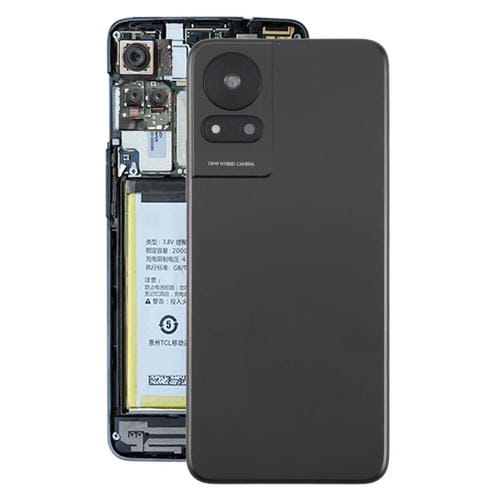 Carcasa trasera original con tapa para lente de cámara TCL 50 LE (negra)