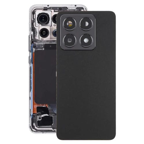 Carcasa trasera OEM con tapa para lente de cámara para Xiaomi 14T (negra)