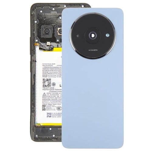 Carcasa trasera OEM con tapa para lente de cámara para Xiaomi Redmi A3 4G (azul)