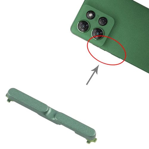Para Motorola Moto G Power 2025 5G 10 pares de botones de encendido y volumen (verde)