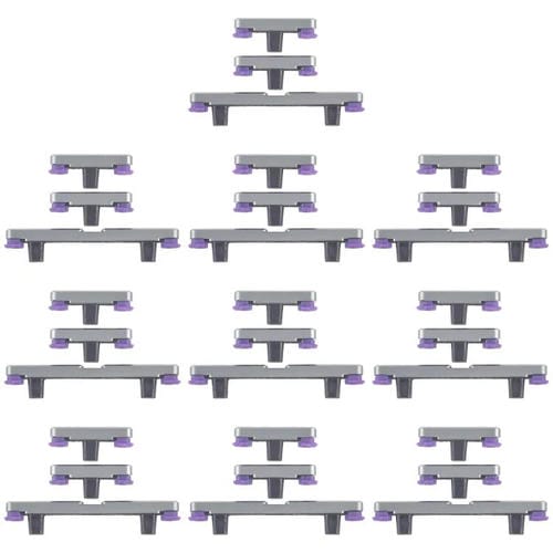 Para Motorola Edge 60 Pro 10 pares de botones de encendido y control de volumen (gris)