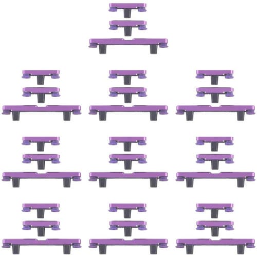 Para Motorola Edge 60 Pro 10 pares de botones de encendido y control de volumen (morado)