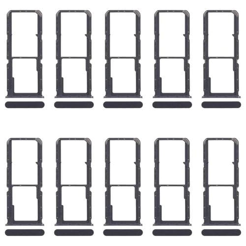 Bandeja para tarjeta SIM original OPPO A60 4G CPH2631 (10 unidades) + bandeja para tarjeta SIM + bandeja para tarjeta Micro SD (negra)