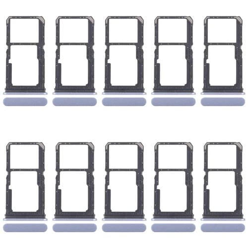 Bandeja para tarjeta SIM original (10 unidades) + bandeja para tarjeta SIM/tarjeta micro SD (azul) para OPPO F25 Pro