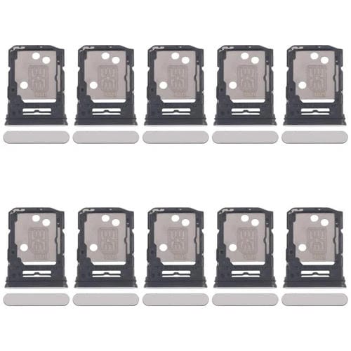 Bandeja para tarjeta SIM original OPPO Reno12 5G CPH2625 (10 unidades) + bandeja para tarjeta SIM/tarjeta Micro SD (plateada)