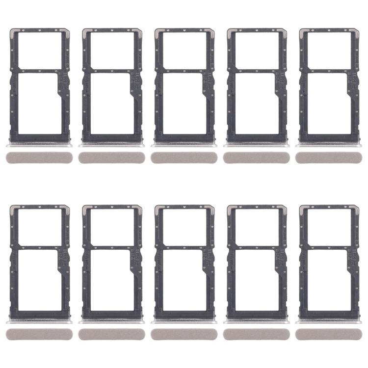 Bandejas para tarjeta SIM original (10 unidades) para Realme 10 Pro 5G RMX3663 RMX3660 RMX3661 + bandeja para tarjeta SIM/tarjeta Micro SD (dorada)