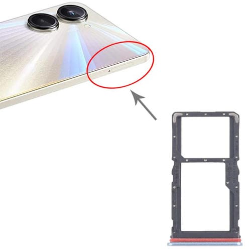 Bandejas para tarjeta SIM original (10 unidades) para Realme 10 Pro 5G RMX3663 RMX3660 RMX3661 + bandeja para tarjeta SIM/tarjeta Micro SD (azul)