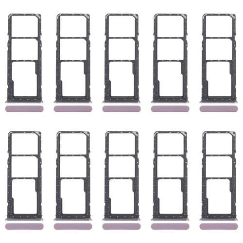 Bandejas para tarjeta SIM original (10 unidades) + bandeja para tarjeta SIM + bandeja para tarjeta Micro SD (morado) para Realme Narzo C71 4G RMX5303