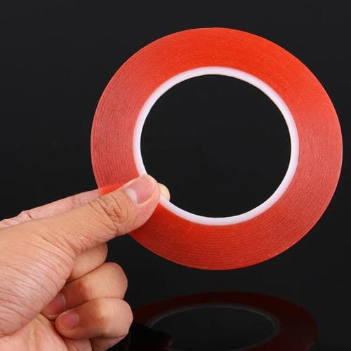 Double-Sided Adhesive Sticker for Mobile Phone Touch Panel Length: 25m Width: 2mm (Red)