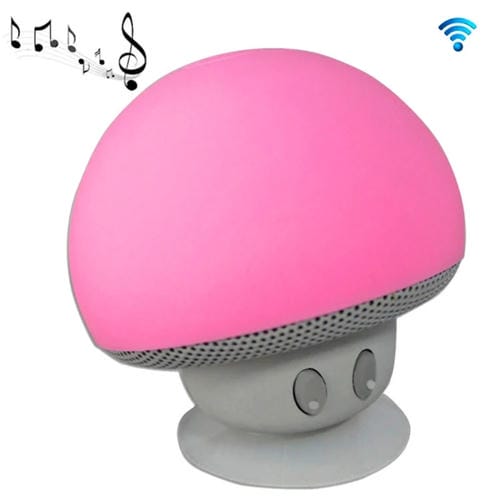 Altavoz Bluetooth Forma De Hongo Soporte De Succión (Rosa)