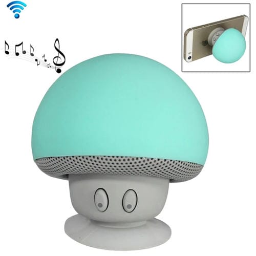 Altavoz Bluetooth Forma de Hongo Soporte de Succión (Verde)