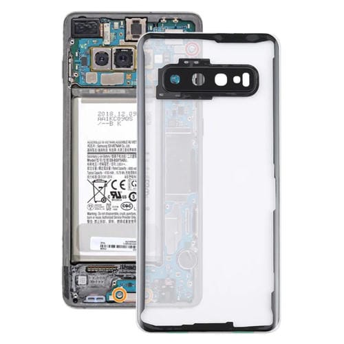 Rückseite Samsung Galaxy S10 G973 Batterieabdeckung mit Kameraglas (Transparent)