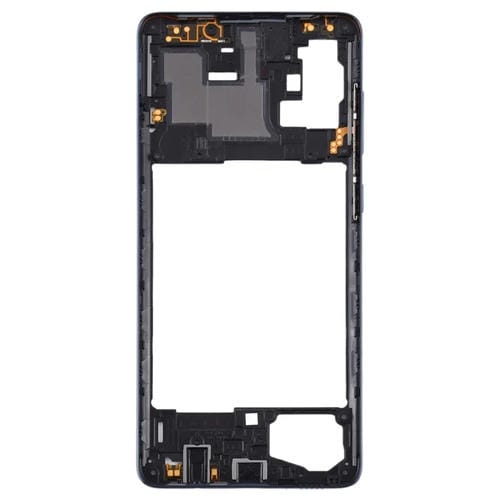 Plaque de lunette Samsung Galaxy A71 Cadre moyen (Noir)