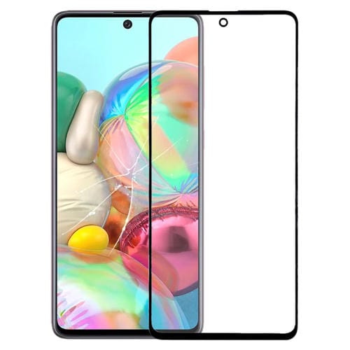 Objectif en verre Écran avant Samsung Galaxy A71 (Noir) Extérieur