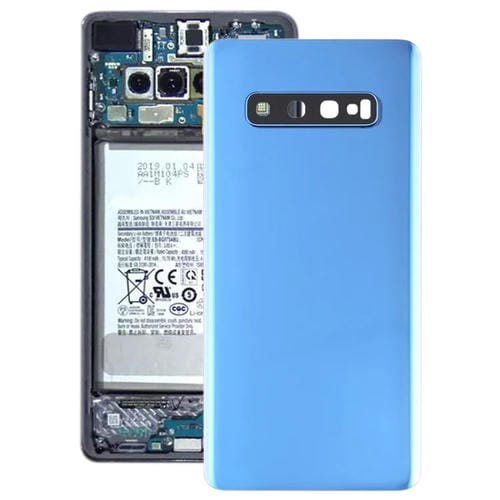Couvercle arrière de batterie avec lentille d'appareil photo Samsung Galaxy S10+ (Bleu)