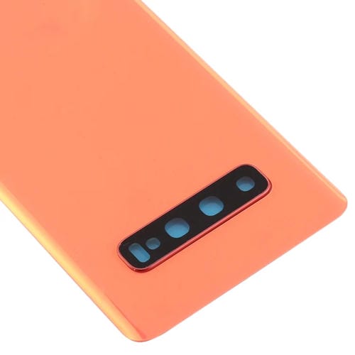 Couvercle arrière de batterie Samsung Galaxy S10 avec objectif de caméra (rose)