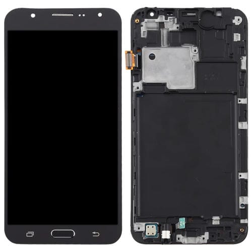 TFT LCD-Bildschirm Samsung Galaxy J7 J700F mit Rahmen (Schwarz)