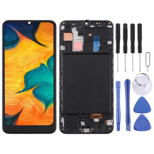 Pantalla TFT Completa Samsung Galaxy A30 con Marco (Negro)