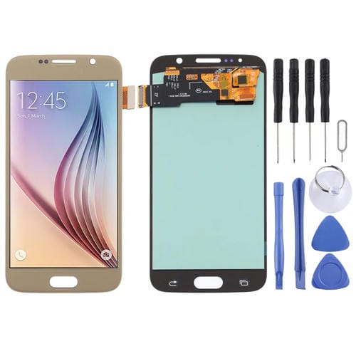 LCD OLED-Bildschirm Samsung Galaxy S6 (Gold)