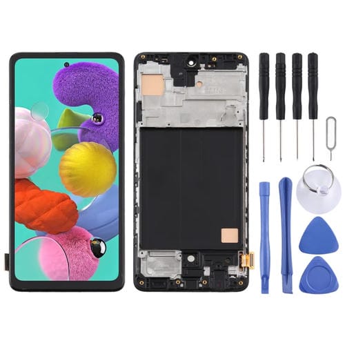 TFT LCD Screen Samsung Galaxy A51 4G with Frame (Black)