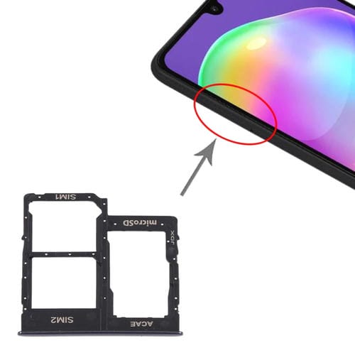Bandeja de Tarjeta SIM y Micro SD Samsung Galaxy A315 / A31 (Negro)