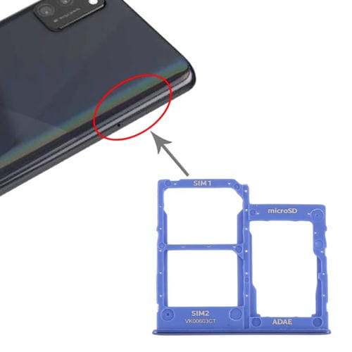 SIM-Karten- und Micro-SD-Fach Samsung Galaxy A41/A415 (Blau)