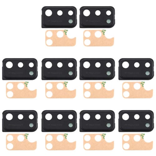 Kameraglasabdeckung Samsung Galaxy A41 (10 Stück) (Schwarz)